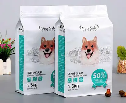 What is the custom price for pet food packaging bags?