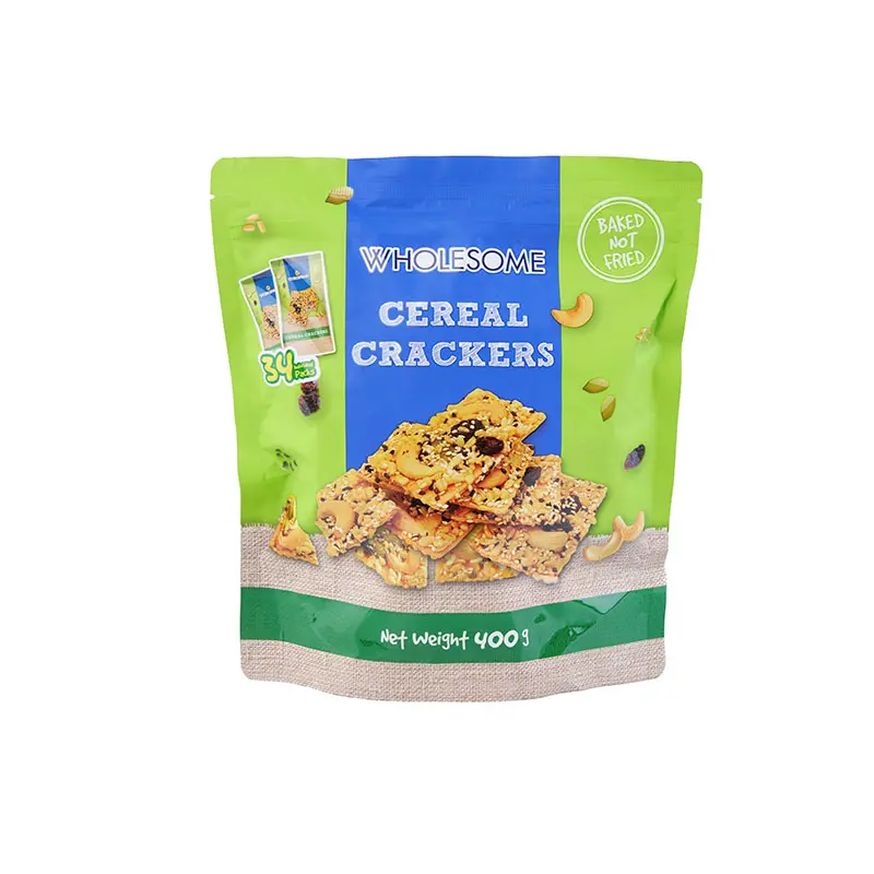 Food packaging plastic Aluminum Foil Bags Zip Lock Doypack Stand Up Pouch Bags
