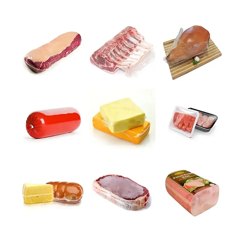 Custom sealing film cutting heat shrinkable film packaging for butter meat fish poultry