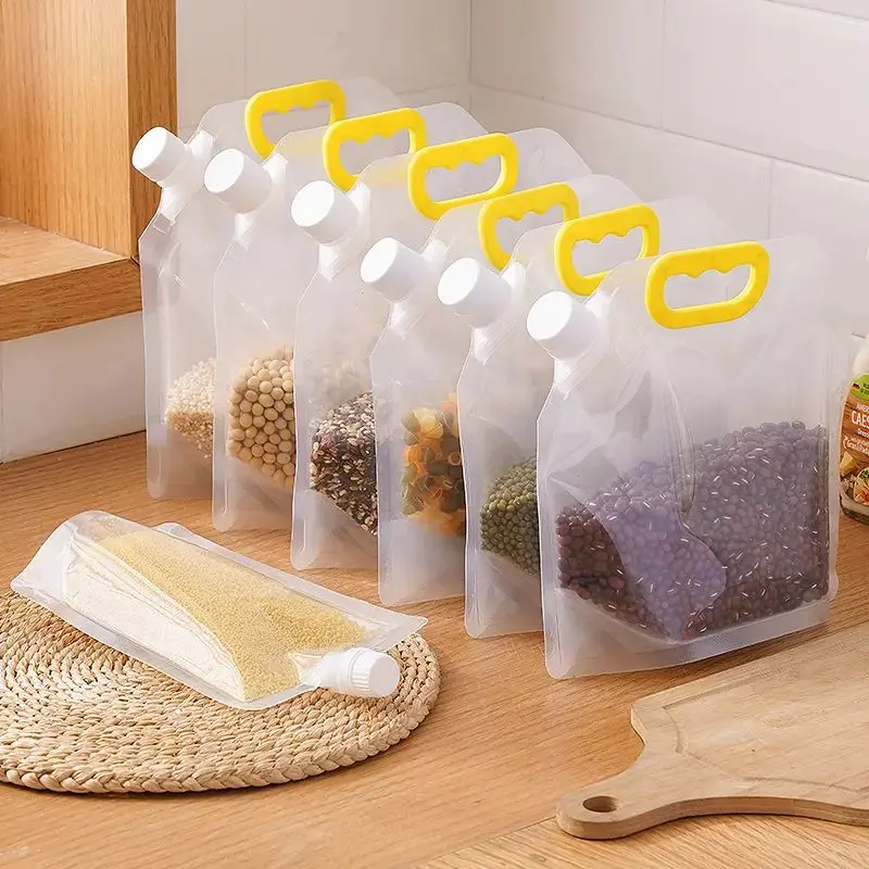 Grain Moisture Proof Sealed Bag Cereals Clear Packaging Spout Pouch
