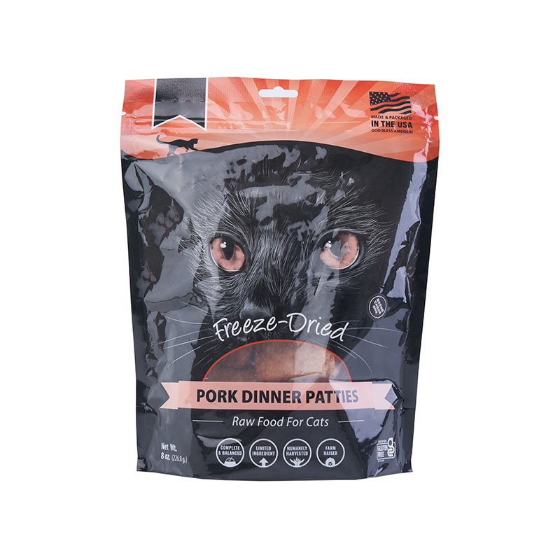 Customized Zipper Stand Up Pet Food Packaging Pouch Bag With clear Window