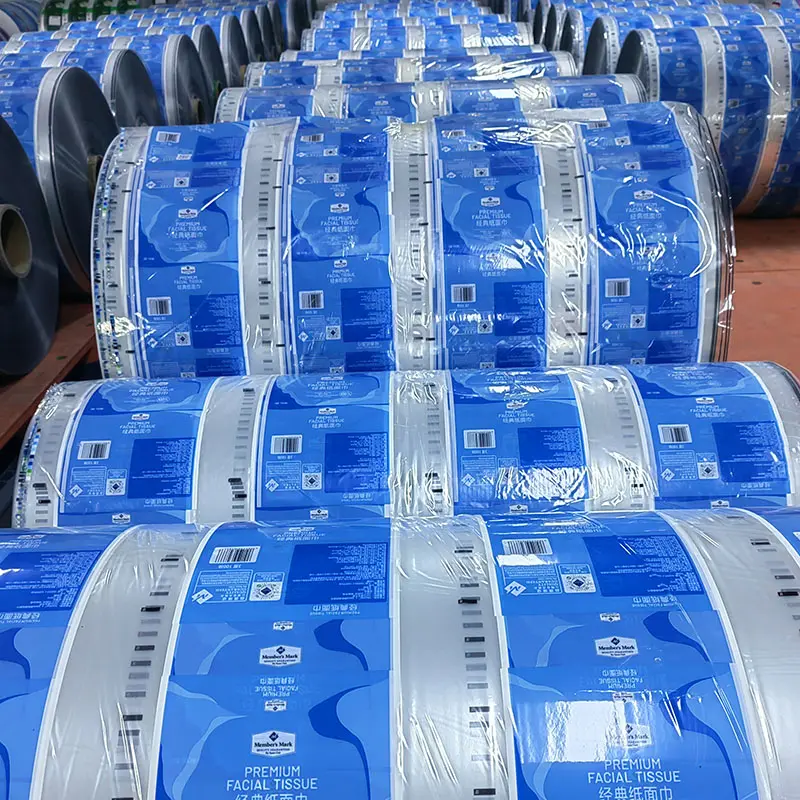 Laminated plastic flexible Packaging Film Roll Customized Printed Cosmetics Film Ointment Food plastic Aluminum roll film for Packaging