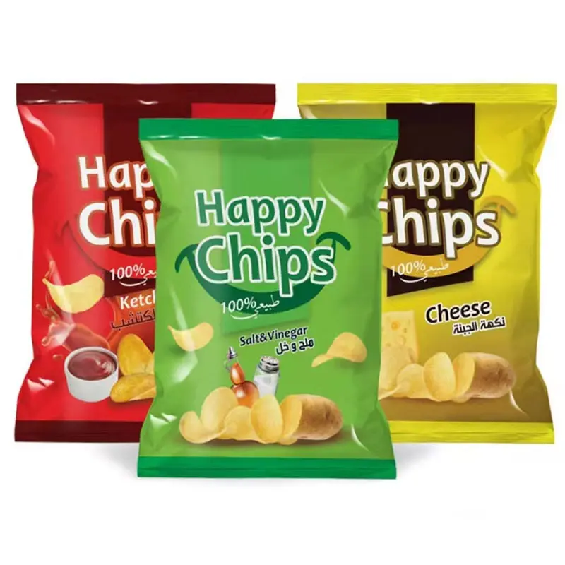 Custom Printed Inflatable Potato Chips Snack Food Packaging Plastic Bags
