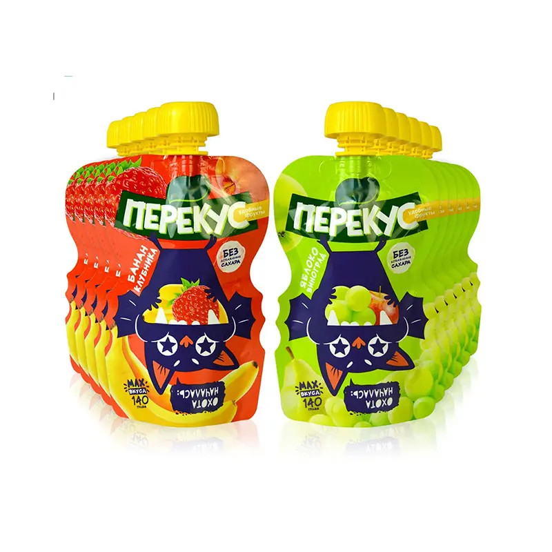 Custom Printing Reusable Plastic Shaped irregular shape free Pouch bags
