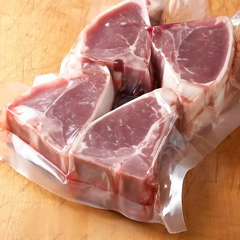 Factory custom seal plastic Frozen food packaging bags for beef meat fish packaging