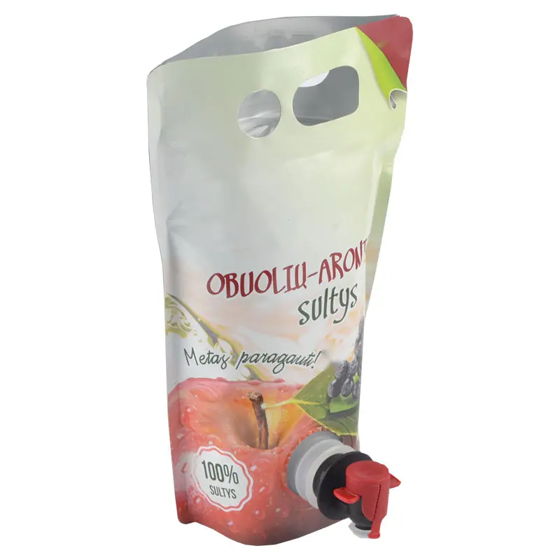 Double Fold Bottom Bag Beverage Bag-in-box Bag In Box For Wine/Water/Juice With Butterfly Valve
