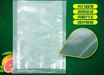 What specifications are commonly used for textured vacuum packaging bags?