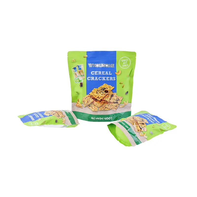 Food packaging plastic Aluminum Foil Bags Zip Lock Doypack Stand Up Pouch Bags
