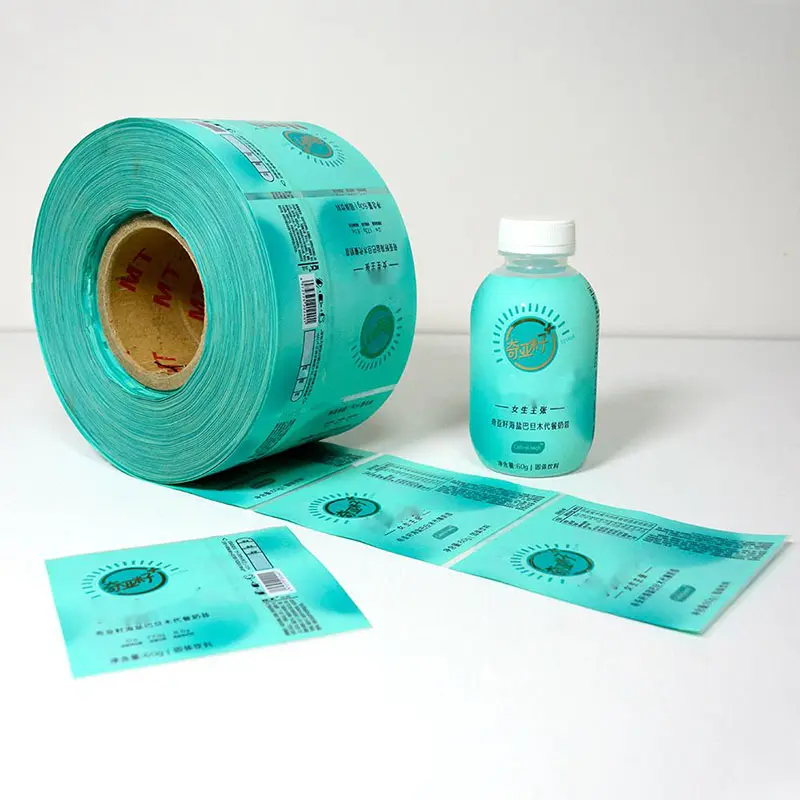 Custom Plastic Label for Beverage Bottle Cap Shrink Film Label Heat Shrink Sleeve Film Rolls