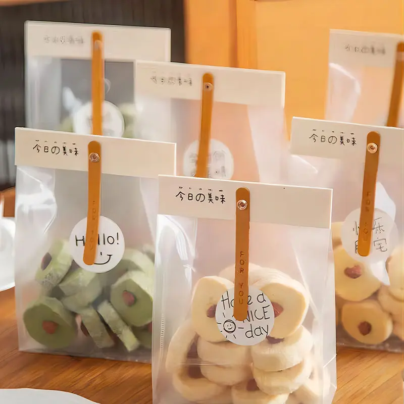 Kraft paper baking packaging bags bread packaging bags with clear window