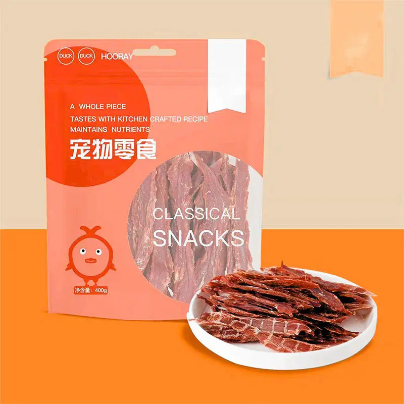 Customized Zipper Stand Up Pet Food Packaging Pouch Bag With clear Window