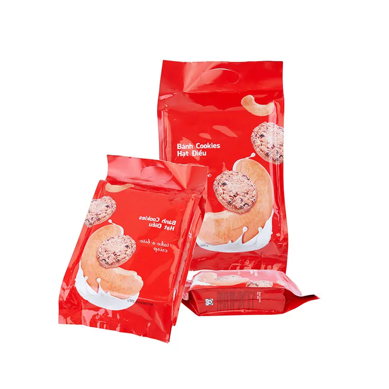 Flat Bottom Coffee bag Heat Seal Snack Packaging Bag Side Gusset Bag