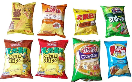 What material is good for vacuum packaging bags of potato chips?