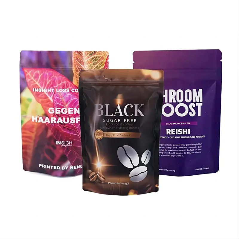 Recyclable coffee packaging bag sugar packaging bag with zipper
