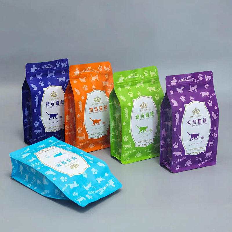 Custom Zipper Flat Bottom Pouch Food Nuts Storage Pouches Clear Self Sealing Packaging Bag