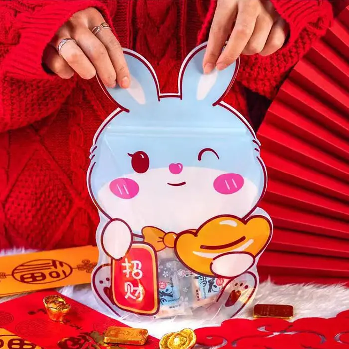 Custom Printing Reusable Plastic Shaped irregular shape free Pouch bags