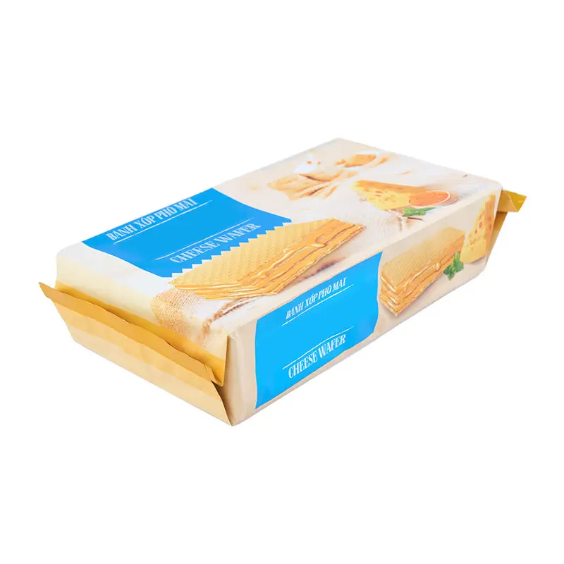 Stand up resealable cookie candy snack back sealed middle sealing packaging