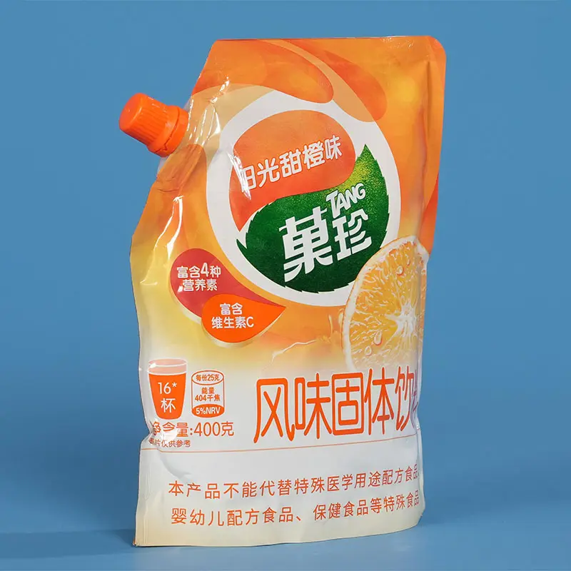 Customized Plastic Packaging Pouch with Nozzle Food Grade Liquid Beverage Bag for Beverage jelly Juice Coffee Tea sauce
