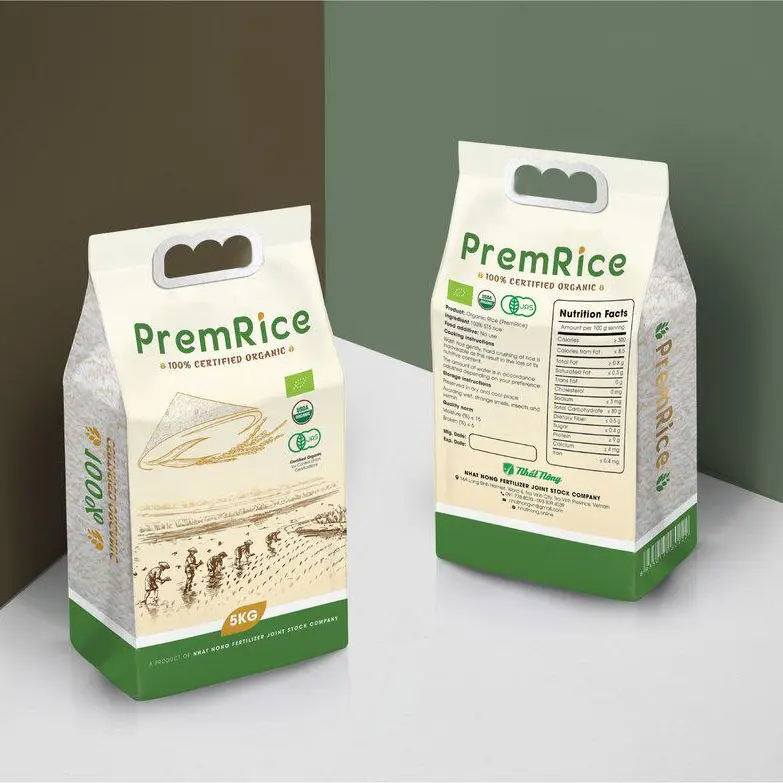 Plastic Packaging Bag Transparent Laminated Vacuum Packaging Bag for Rice Bag